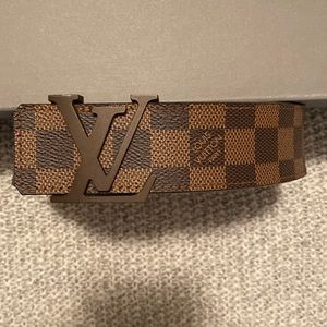Authentic Louis Vuitton Monogram Damier Ebene Brown Belt (Great Condition)